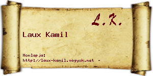 Laux Kamil névjegykártya